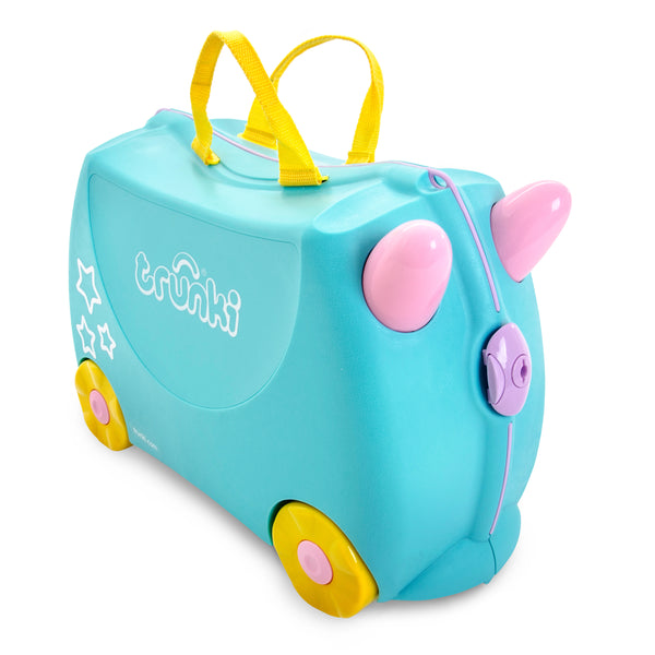 Melissa & Doug Trunki Kids Ride-On Suitcase Carry-On Luggage Red Fire  truck