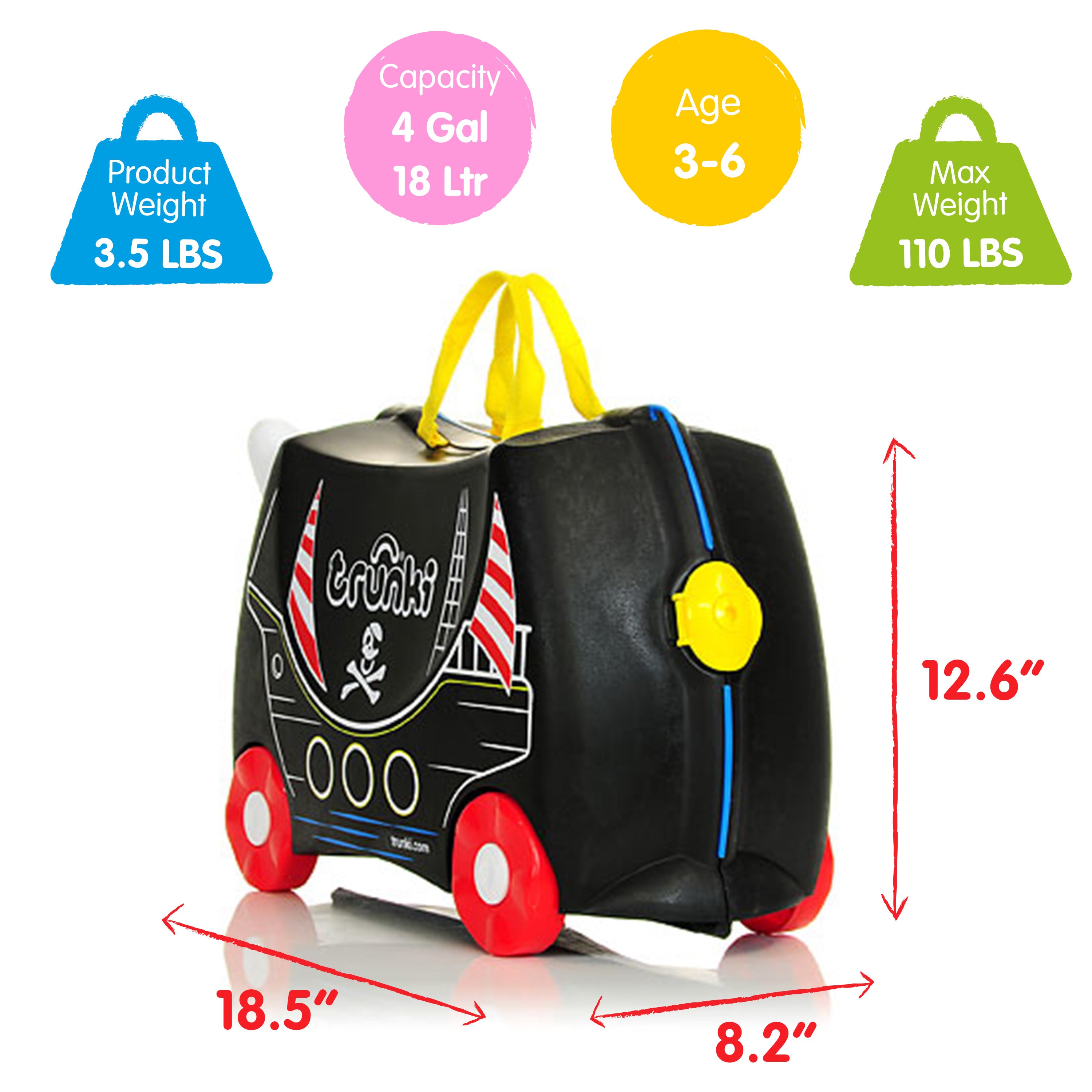 Trunki store pirate suitcase